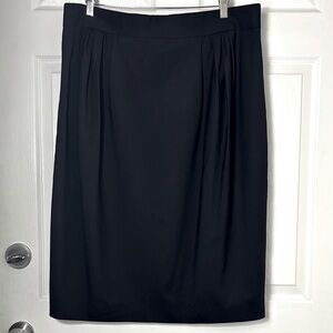 NEW M.M. LaFleur Black Teresa 1.0 Skirt size 16 washable wool twill career skirt